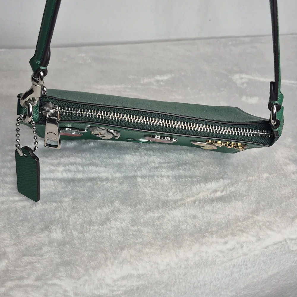 Coach "RARE" Charm Green Shoulder Bag CREED: 8236-CJ1797 - Picture 10 of 17